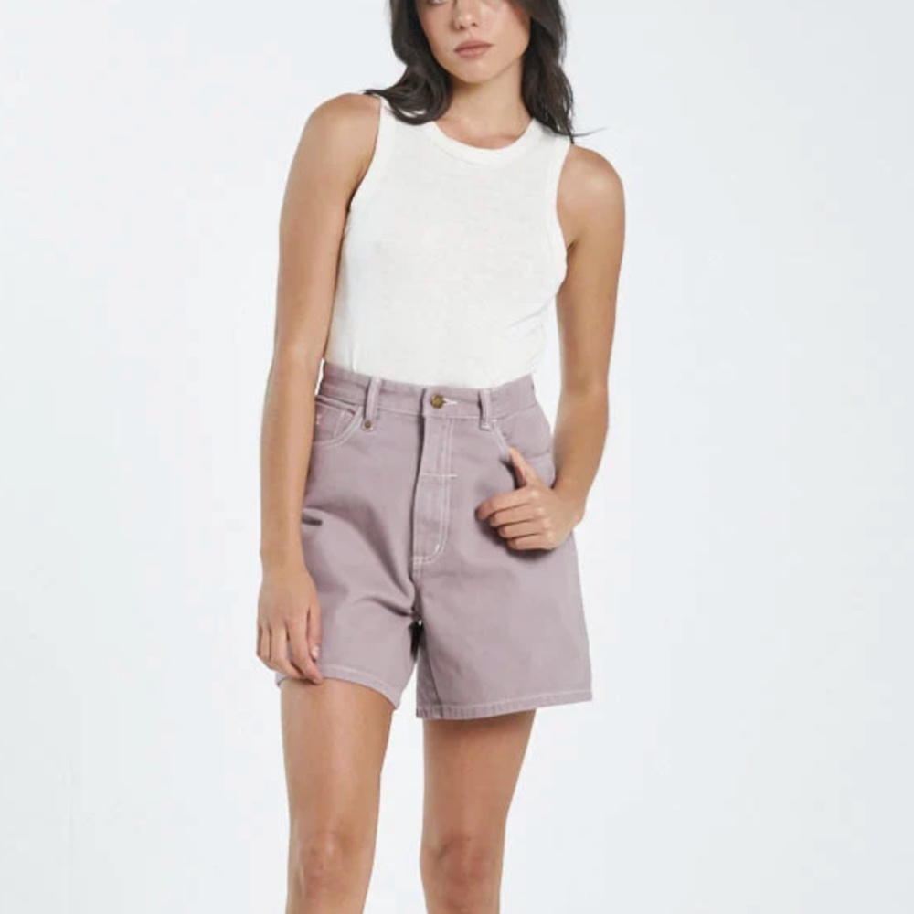 Thrills High-Waist Shorts in Dusty Mauve
